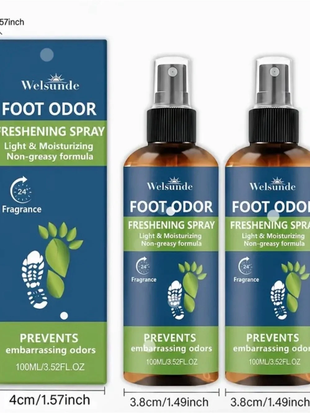 Foot Odor Freshening Spray - Green